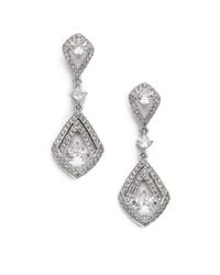Adriana Orsini | Metallic Baguette Chain Threaded Drop Earrings | Lyst