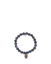 Sydney Evan | Blue Hamsa Charm Bracelet | Lyst