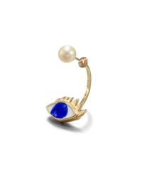 Delfina Delettrez | Blue Eye Pearl Stud Single Earring | Lyst
