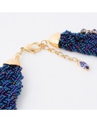 Paul Smith | Blue Women's Navy Beaded And Aqua 'cleopatra' Necklace | Lyst