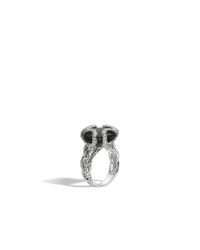 John Hardy | Black Classic Chain Medium Braided Ring | Lyst