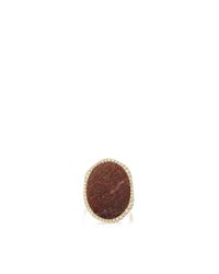 Monique Péan | Purple Fossilized Dinosaur Bone Oval Ring | Lyst