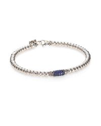 John Hardy | 40th Anniversary Classic Chain Lava Slim Bracelet W/ Blue Sapphires | Lyst