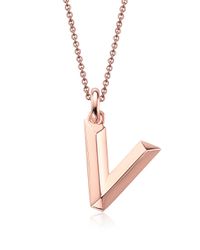 Monica Vinader | Metallic Alphabet Pendant V | Lyst