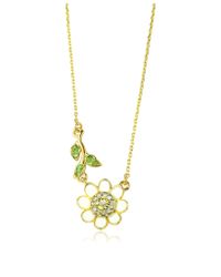 Juicy Couture | Green Daisy And Vine Wish Necklace | Lyst