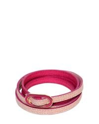 Fendi | Purple 5 Rows Two Tone Saffiano Bracelet | Lyst