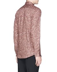 Paul Smith | Pink 'byard' Rose Print Cotton Poplin Shirt for Men | Lyst