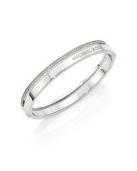Michael Kors | Metallic Pavé Two-row Bangle Bracelet/silvertone | Lyst
