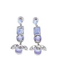 Pixie Market - Purple Lilac Drop Earrings - Lyst