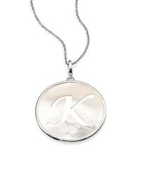 Ippolita | Metallic Mother-of-pearl & Sterling Silver Large Initial Charm | Lyst