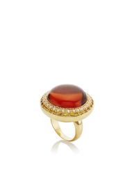 Abellan New York | Metallic Diamond, Yellow Sapphire And Citrine Ring | Lyst