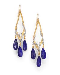 Alexis Bittar | Blue Elements Maldivian Lapis & Crystal Draped Vine Teardrop Earrings | Lyst