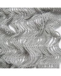 Paul Smith | Gray Men's Grey Netted Cotton Scarf for Men | Lyst