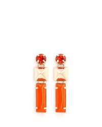 Valentino | Orange Stud Strass Earrings | Lyst