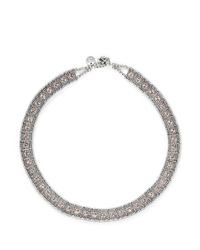 Philippe Audibert | Metallic 'lina' Crystal Milgrain Choker Necklace | Lyst