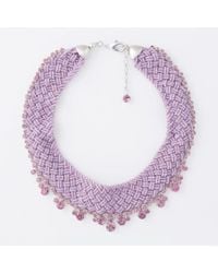 Paul Smith | Purple Women's Pink Beaded And Amethyst 'cleopatra' Necklace | Lyst