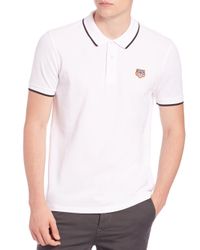 KENZO | White Tiger Logo Polo for Men | Lyst
