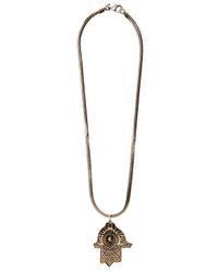 KTZ | Metallic Hamsa Pendant Necklace | Lyst