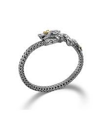 John Hardy | Metallic Small Two Tone Dragon Station Bracelet | Lyst