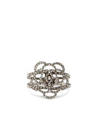 Oscar de la Renta | Metallic Pave Flower Bracelet | Lyst