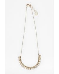 French Connection | Metallic Mini Spike Ball Collar | Lyst