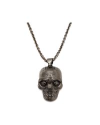 Alexander McQueen | Metallic Diamante Skull Pendant | Lyst
