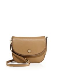 Tory Burch | Brown Robinson Leather Shoulder Bag | Lyst