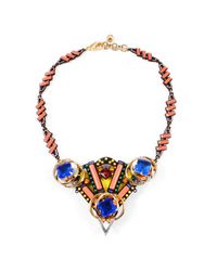 Lulu Frost - Pink Triangle Statement Necklace - Lyst