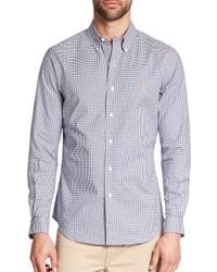 Polo Ralph Lauren | Blue Slim-fit Tattersall Stretch-oxford Sportshirt for Men | Lyst