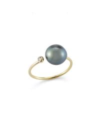 Mizuki - Blue Open Band 14K Gold Ring - Lyst