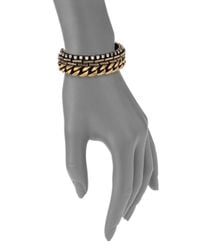 DANNIJO | Metallic Nolan Crystal Chain Cuff Bracelet | Lyst