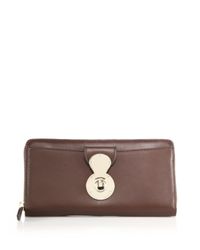 Pink Pony | Brown Ricky Leather Zip Continental Wallet | Lyst