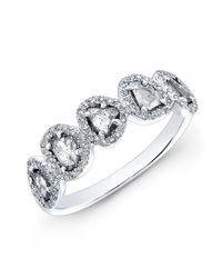 Anne Sisteron - 14kt White Gold Diamond Slice Princess Ring - Lyst