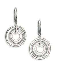 Michael Kors | Metallic Brilliance Statement Circular Pavé Drop Earrings | Lyst