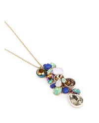 J.Crew | Multicolor Gem Cluster Pendant Necklace | Lyst