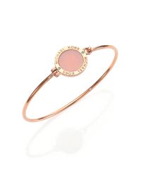 Michael Kors | Pink Rose & Blush Logo Disc Bangle Bracelet | Lyst