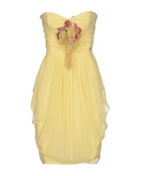 Lyst - John galliano Short Dress in Yellow