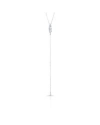 Anne Sisteron | 14kt White Gold Diamond Lace Lariat Necklace | Lyst