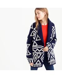 J.Crew | Blue Collection Fair Isle Cardigan Sweater In Lambswool | Lyst