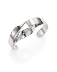 Stella McCartney | Metallic Twist Cuff Bracelet/Silvertone | Lyst