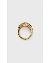 Wwake | Metallic Double Layered Ring | Lyst