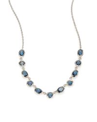 Ippolita | Metallic Rock Candy London Blue Topaz & Sterling Silver Mutli-shape Station Necklace | Lyst