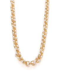 Eddie Borgo | Metallic 6mm White Pearl Horseshoe Barbell Necklace | Lyst