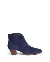 Ash | Blue 'hurrican' Suede Cowboy Ankle Boots | Lyst