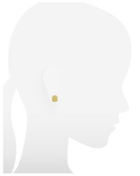 Tory Burch - Metallic Large T Logo Gold Tone Stud Earring - Lyst