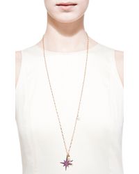 Sydney Evan | Metallic Starburst Wing Moon and Star Charm Necklace | Lyst