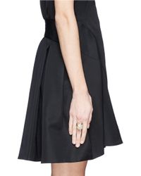 Kenneth Jay Lane | White Faux Pearl Crystal Pavé Turtle Ring | Lyst