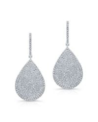 Anne Sisteron - 14kt White Gold Diamond Large Pear Shaped Earrings - Lyst
