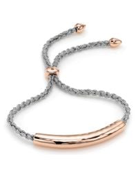Monica Vinader | Metallic Esencia 18Ct Rose Gold-Plated Friendship Bracelet - For Women | Lyst
