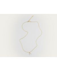By Philippe | Metallic Gold Wishbone Necklace | Lyst